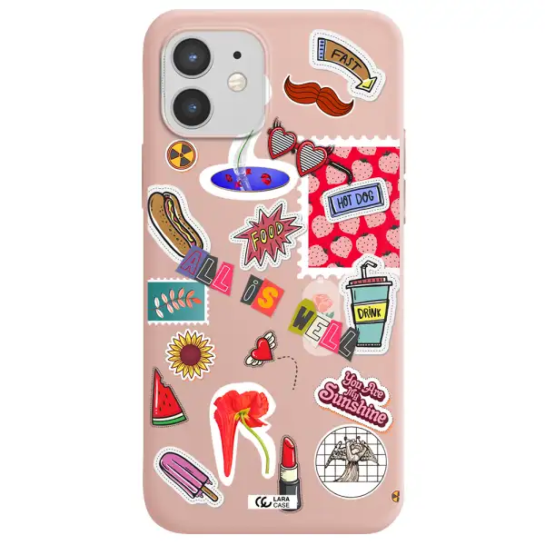 All Is Well Apple iPhone 12 Silicone pastel pink Case
