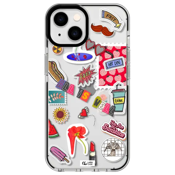 All Is Well Apple iPhone 14 impact black border Case