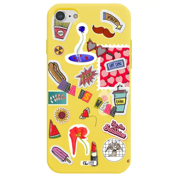 All Is Well Apple iPhone 8 Silicone canary yellow Case