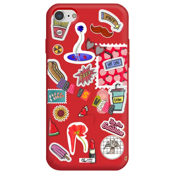 All Is Well Apple iPhone 8 Silicone Imperial Red Case
