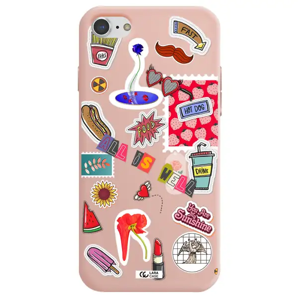 All Is Well Apple iPhone 8 Silicone pastel pink Case