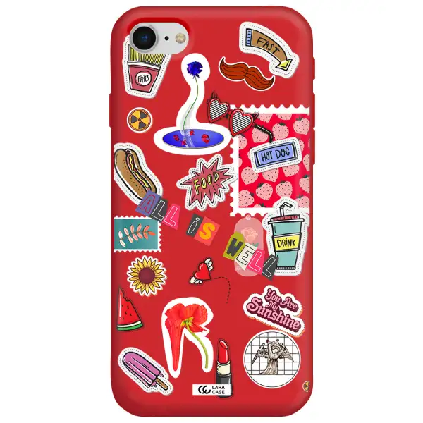 All Is Well Apple iPhone se 2020 Silicone Imperial Red Case