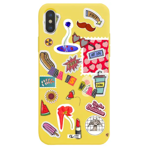 All Is Well Apple iPhone XS Silicone canary yellow Case