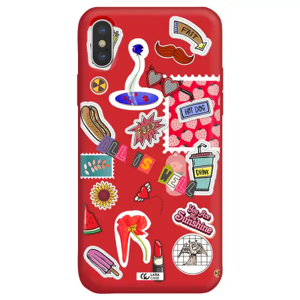 All Is Well Apple iPhone XS Silicone Imperial Red Case
