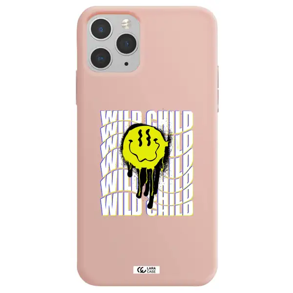 Wild Child Apple iPhone 11 pro max Silicone pastel pink Case
