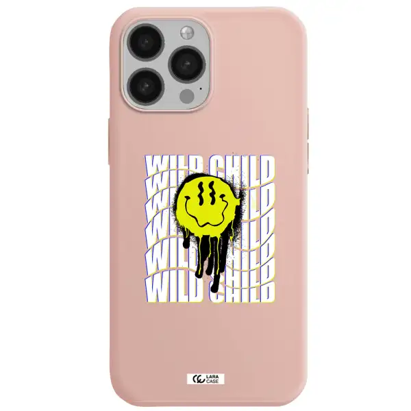 Wild Child Apple iPhone 13 Pro Silicone pastel pink Case