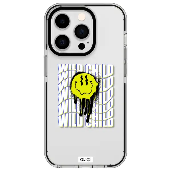 Wild Child Apple iPhone 14 pro impact black border Case