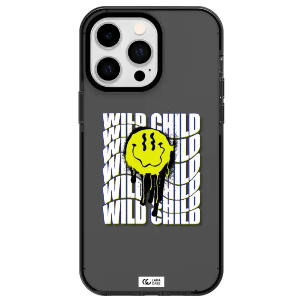 Wild Child Apple iPhone 14 pro max impact Smoke Black Case