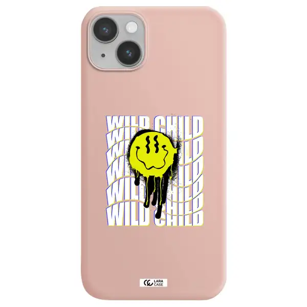 Wild Child Apple iPhone 14 Silicone pastel pink Case