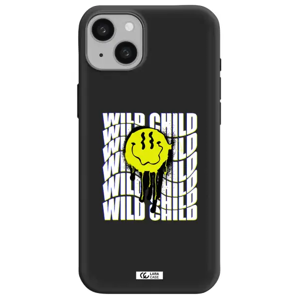 Wild Child Apple iphone 15 plus Silicone black Case