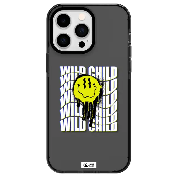 Wild Child Apple iPhone 15 Pro impact Smoke Black Case