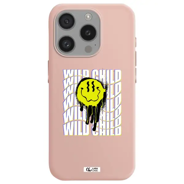 Wild Child Apple Iphone 15 Pro Silicone Pastel Pink Case