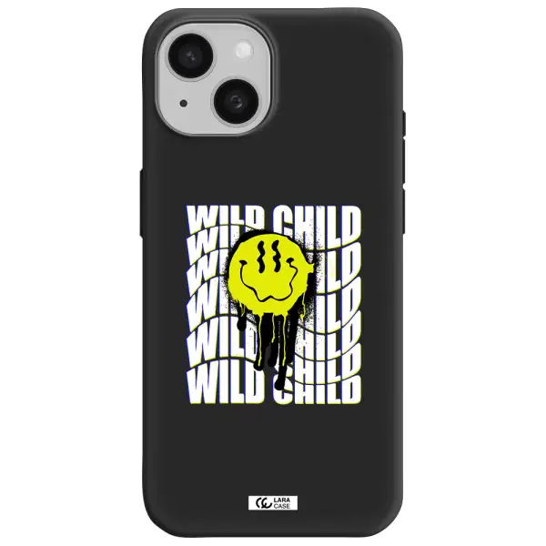Wild Child Apple iPhone 15 Silicone black Case