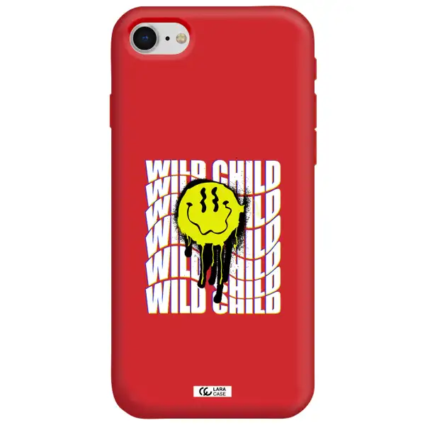 Wild Child Apple iPhone se 2020 Silicone Imperial Red Case
