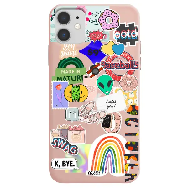 I Miss You Apple iPhone 11 Silicone pastel pink Case