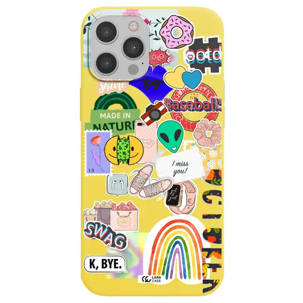 I Miss You Apple iPhone 12 pro max Silicone canary yellow Case