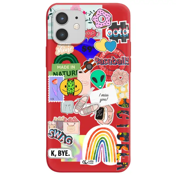 I Miss You Apple iPhone 12 Silicone Imperial Red Case