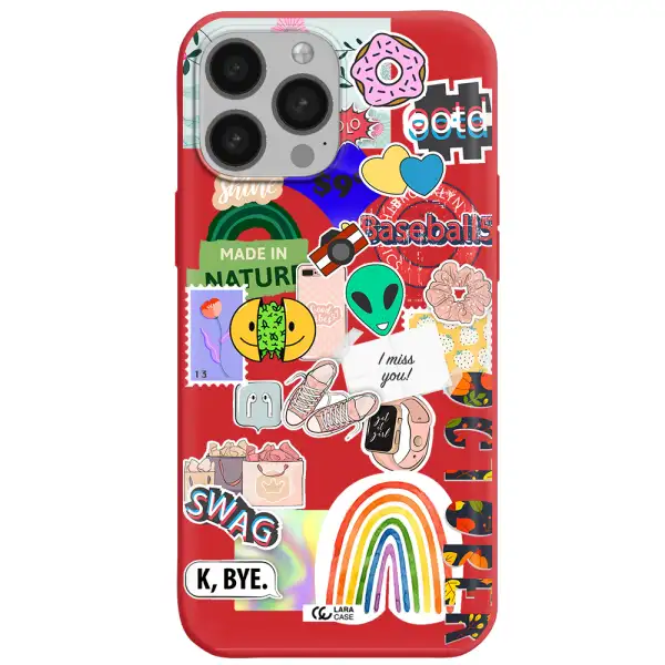 I Miss You Apple iPhone 13 Pro Max Silicone Imperial Red Case