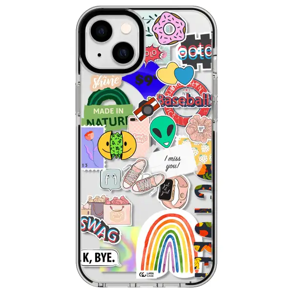 I Miss You Apple iPhone 14 plus impact black border Case