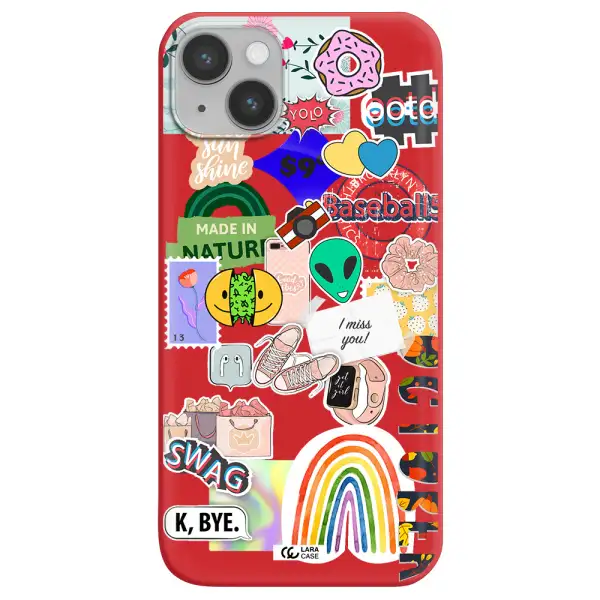 I Miss You Apple iPhone 14 plus Silicone Imperial Red Case