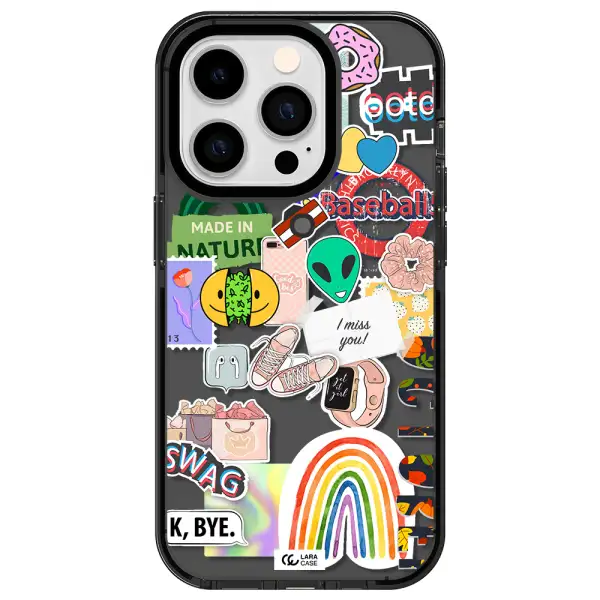 I Miss You Apple iPhone 14 pro impact Smoke Black Case