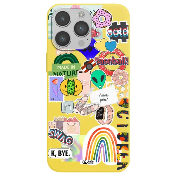 I Miss You Apple iPhone 14 pro max Silicone canary yellow Case