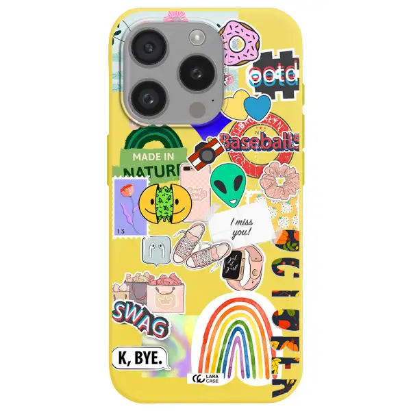 I Miss You Apple Iphone 15 Pro Silicone Canary Yellow Case