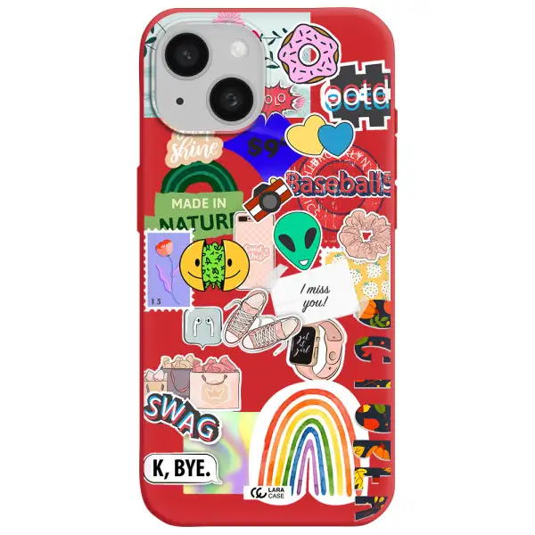 I Miss You Apple Iphone 15 Silicone Imperial Red Case