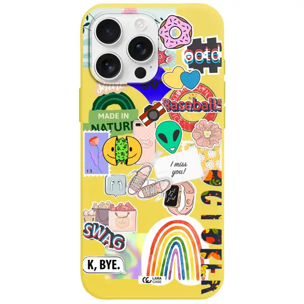 I Miss You Apple Iphone 16 Pro Max Silicone Canary Yellow Case