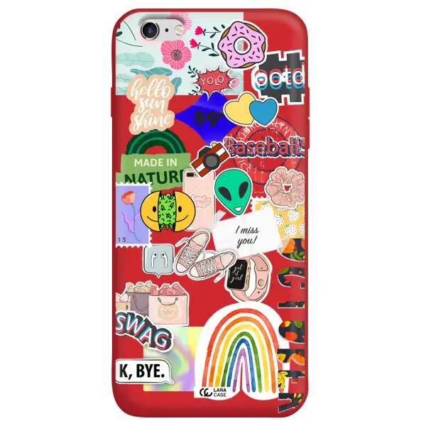 I Miss You Apple iPhone 6 plus Silicone Imperial Red Case