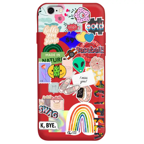 I Miss You Apple iPhone 6 Silicone Imperial Red Case