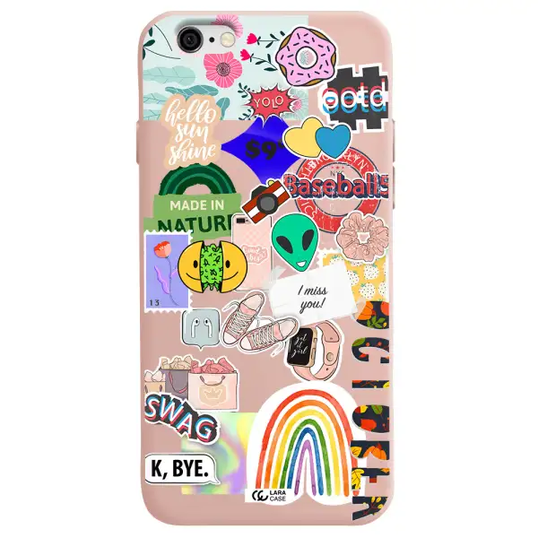 I Miss You Apple iPhone 6 Silicone pastel pink Case