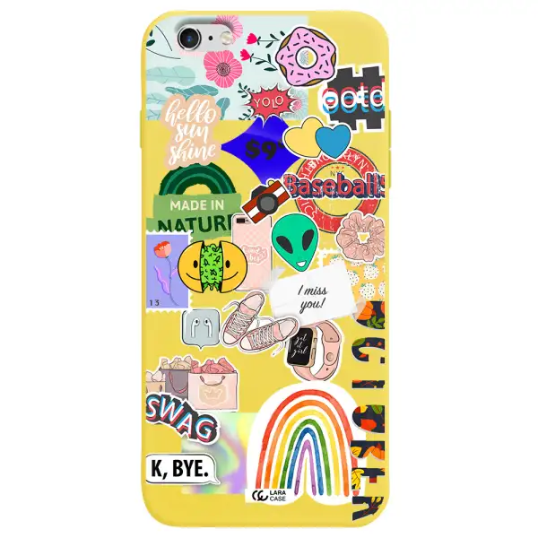 I Miss You Apple iPhone 6S Silicone canary yellow Case