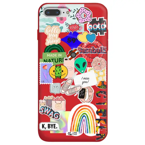 I Miss You Apple iPhone 7 plus Silicone Imperial Red Case