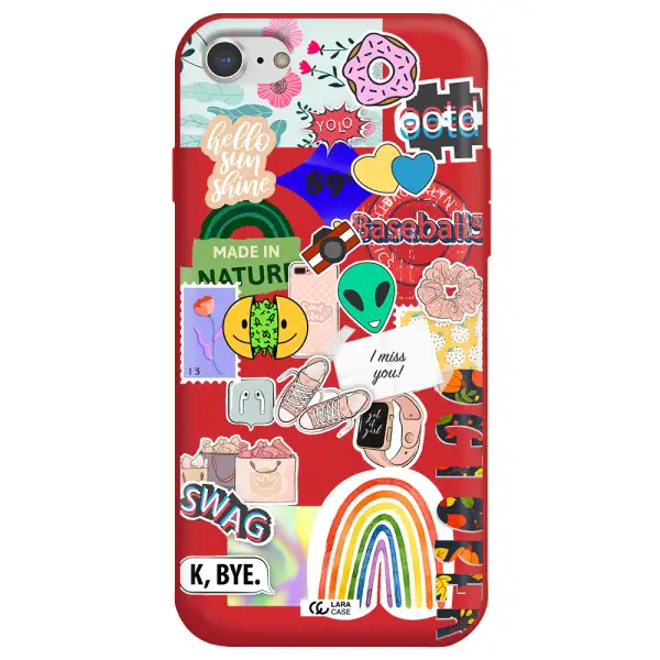 I Miss You Apple iPhone 7 Silicone Imperial Red Case