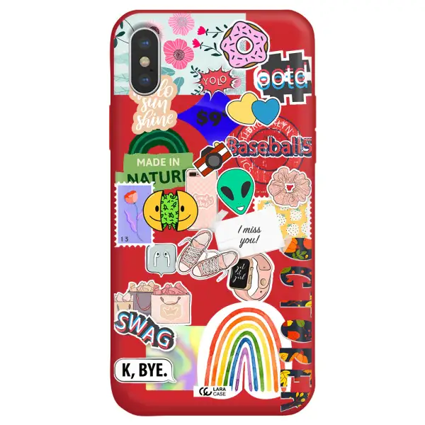 I Miss You Apple iPhone XS Silicone Imperial Red Case