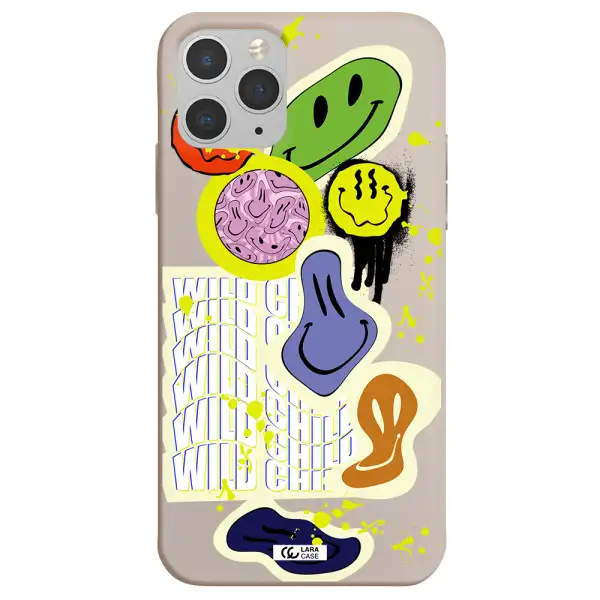 Colorful Emojis Apple iPhone 11 pro Silicone Stone Case