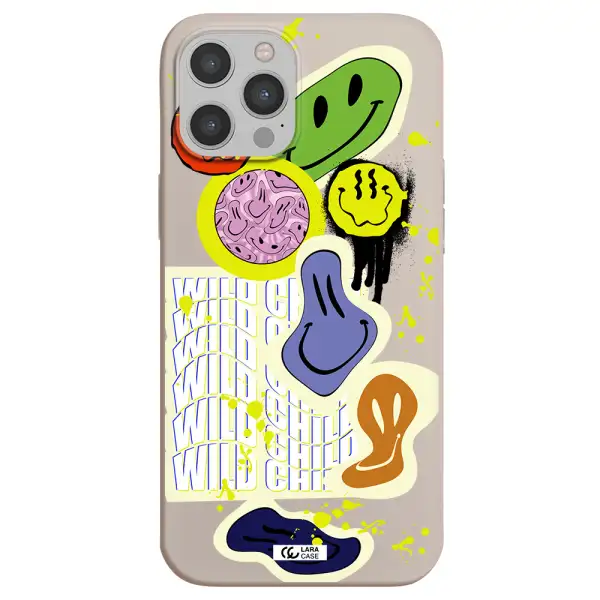Colorful Emojis Apple iPhone 12 pro Silicone Stone Case