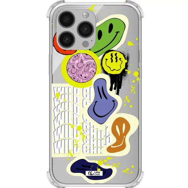 Colorful Emojis Apple iPhone 13 Pro Clear PC Case