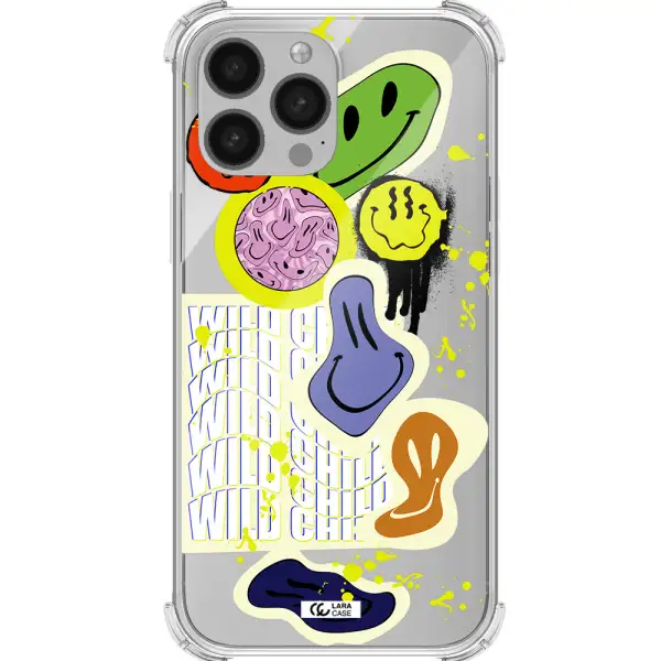 Colorful Emojis Apple iPhone 13 Pro Max Clear PC Case