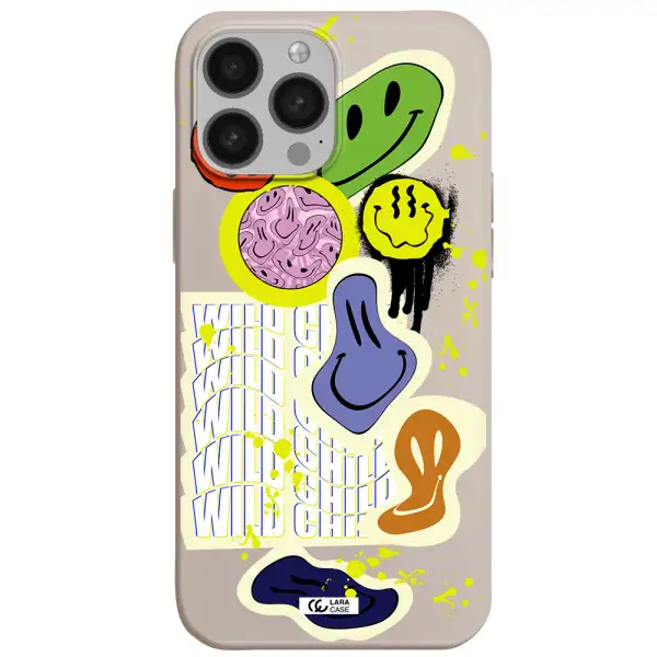 Colorful Emojis Apple iPhone 13 Pro Max Silicone Stone Case