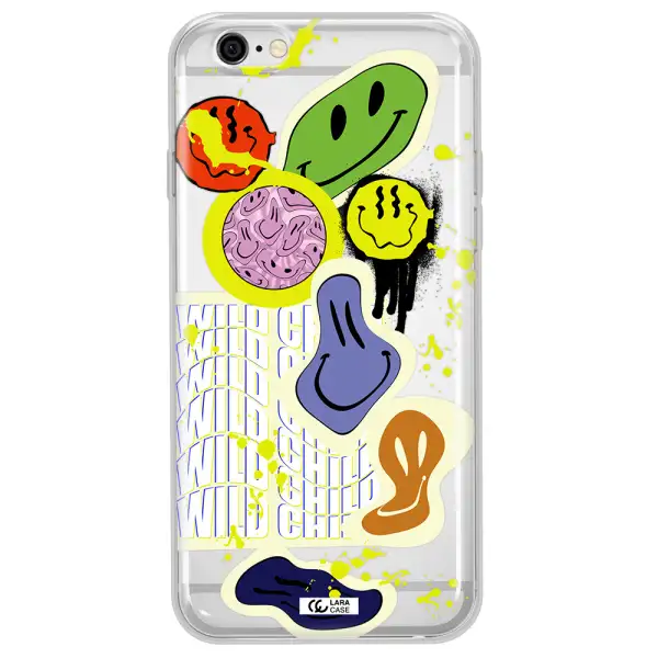 Colorful Emojis Apple iPhone 6 Clear TPU Case