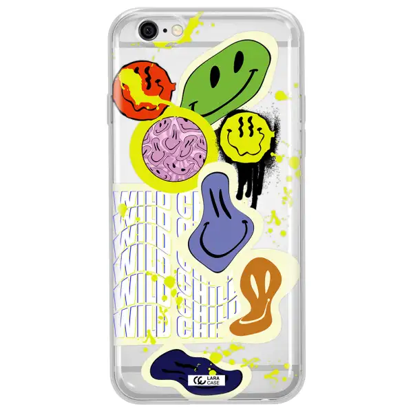 Colorful Emojis Apple iPhone 6 plus Clear TPU Case