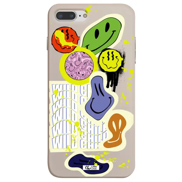 Colorful Emojis Apple iPhone 7 plus Silicone Stone Case