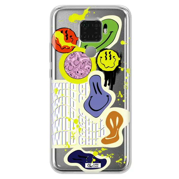 Colorful Emojis Huawei Mate 30 Lite Clear TPU Case