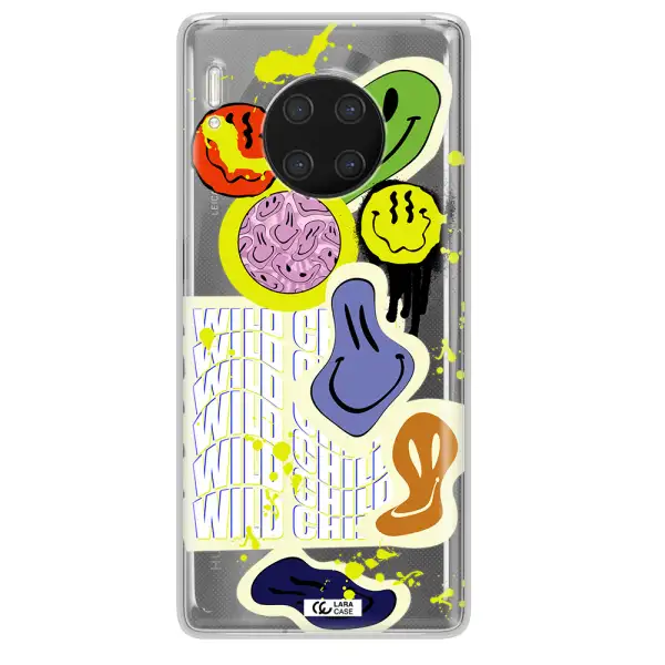 Colorful Emojis Huawei Mate 30 Pro Clear TPU Case
