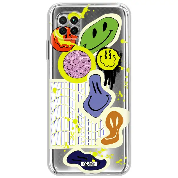 Colorful Emojis Huawei Nova 7I Clear Tpu Case