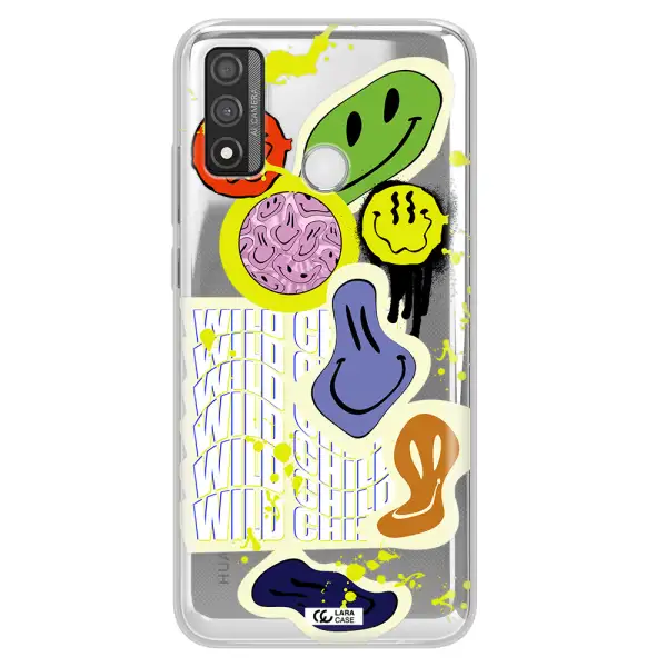 Colorful Emojis Huawei P Smart 2020 Clear TPU Case