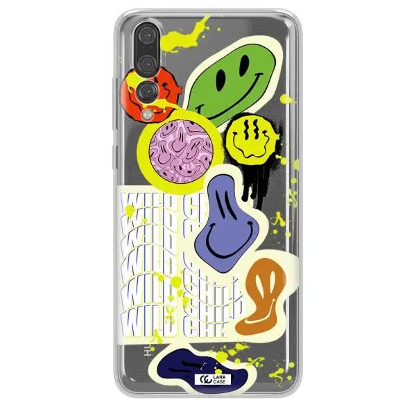 Colorful Emojis Huawei P20 Pro Clear TPU Case
