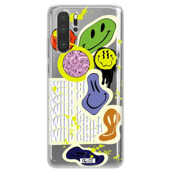 Colorful Emojis Huawei P30 Pro Clear TPU Case